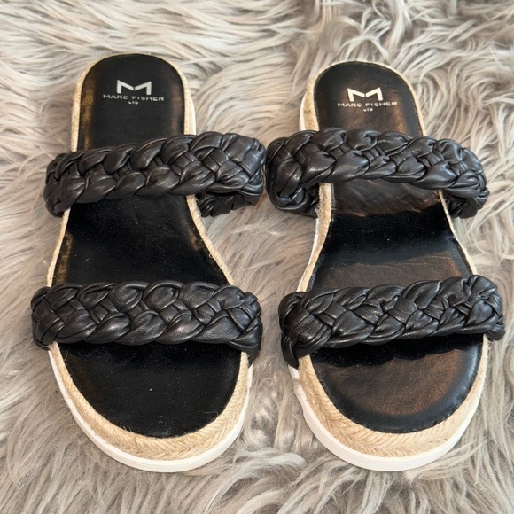 EUC Marc Fisher Jaimee Strapped Espadrille Slide Sandals Size 7.5 - Picture 3 of 9